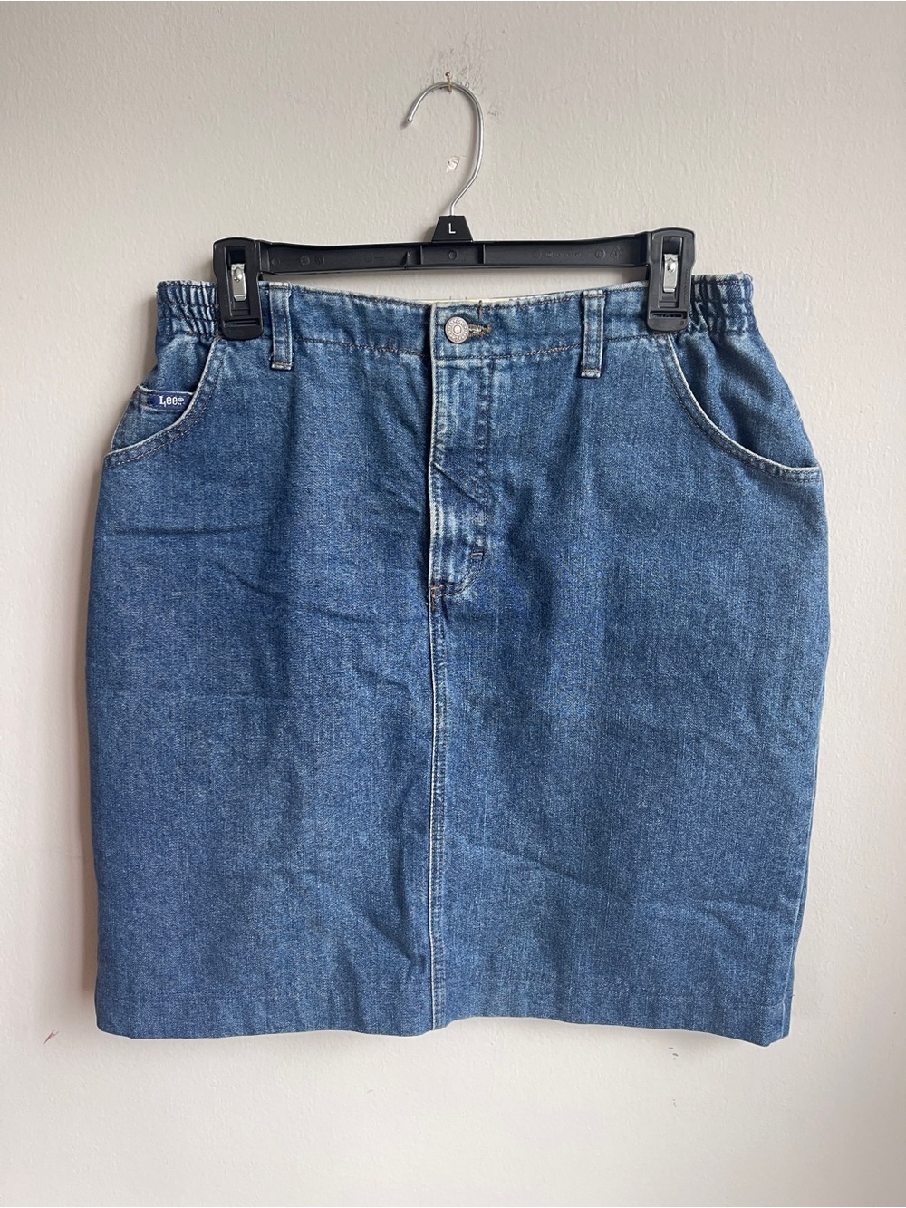 Vintage 90s Lee Blue Denim Pencil Skirt- Cottagecore, Whimsigoth, 90s Butter Mom